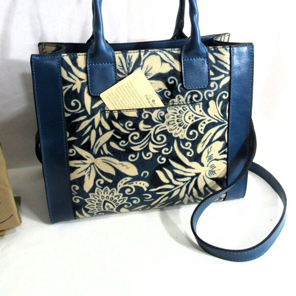 RARE PATRICIA NASH BLUE FLORAL CURRY TOTE BAG, + SHOULDER STRAP, DUST BAG +  COA - Picture 3 of 16